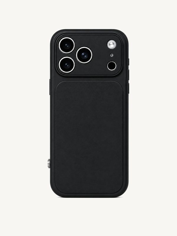 Solid Leather Case in Black