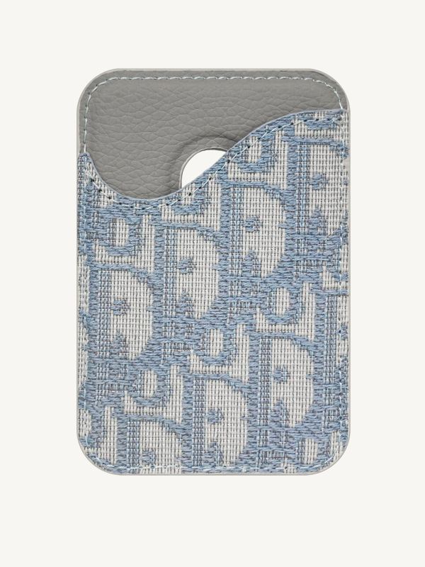 Monogram MagSafe Cardholder in Light Blue