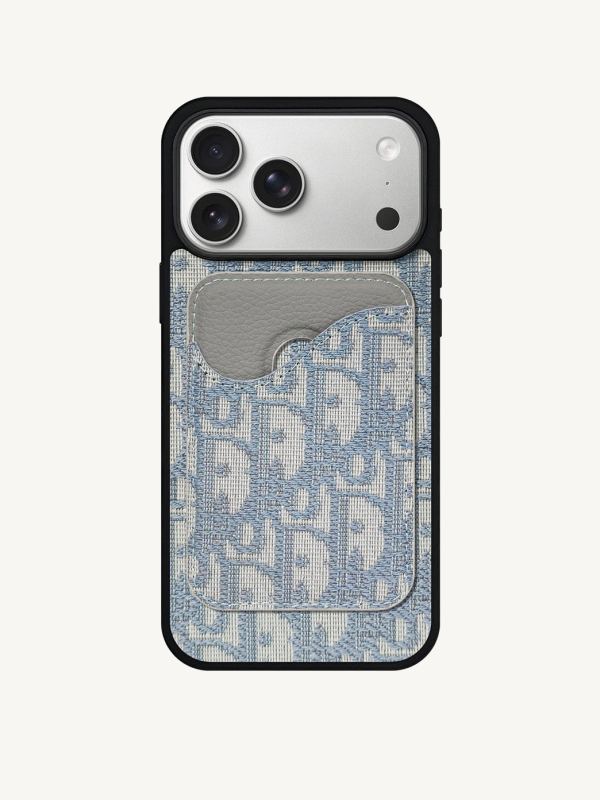 Monogram with MagSafe Cardholder in Light Blue (iPhone)