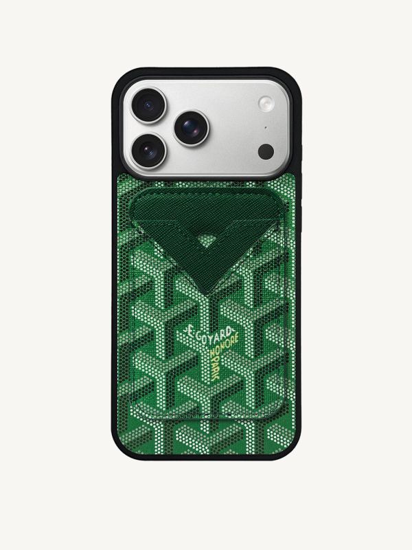 MagSafe Cardholder Monogram in Green (iPhone)