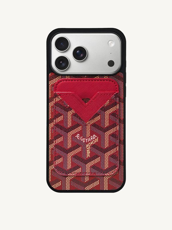 MagSafe Cardholder Monogram in Red (iPhone)