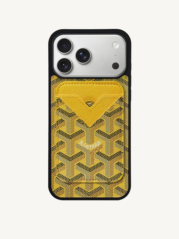 MagSafe Cardholder Monogram in Yellow (iPhone)